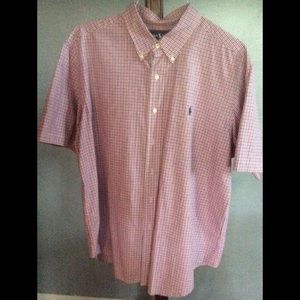 Ralph Lauren Men’s Plaid Short Sleeve Shirt  XL